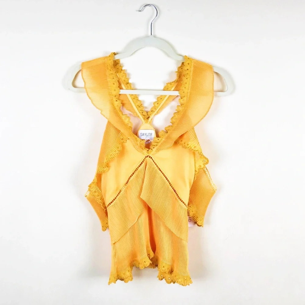 SAYLOR Yellow Ruffled Blouse - Picture 3 of 3
